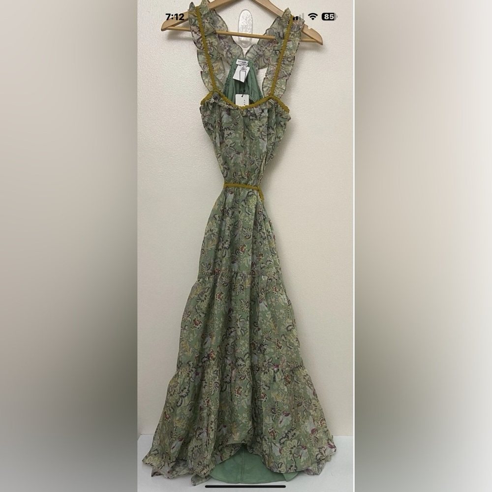 CURRENT AIR Lasalle Open Back Midi Dress In Floral Sage Sz S NWT - Picture 4 of 14